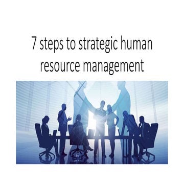 7 steps to strategic human resource management