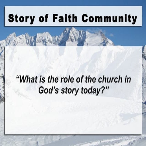 PD2015 Story of Faith Community