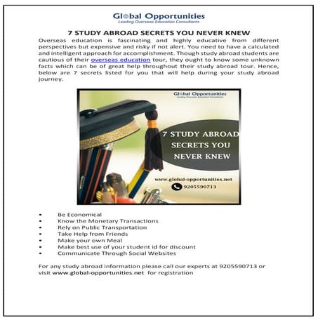 7 STUDY ABROAD SECRETS YOU NEVER KNOW 