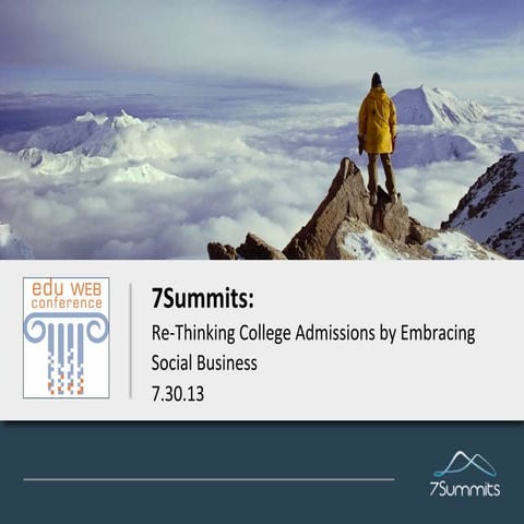 7Summits  Re-thinking College Admissions by Embracing Social Business - EduWe...