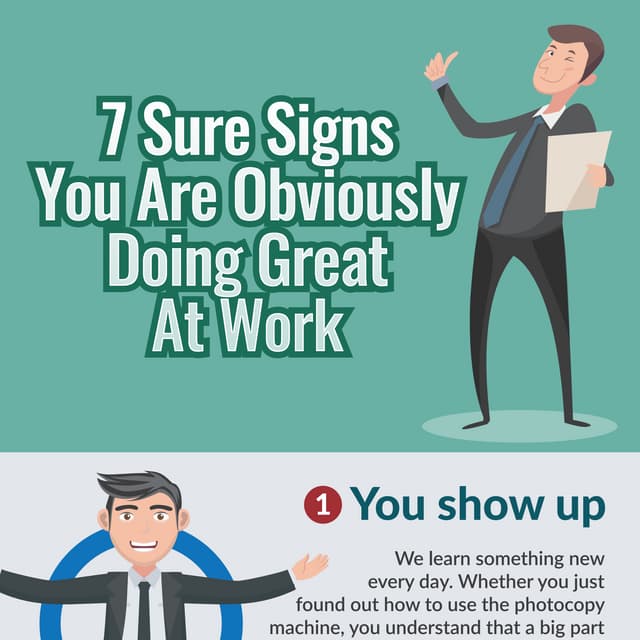 7 Sure Signs You Are Obviously Doing Great at Work [Infographic]