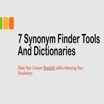 7 synonym finder tools and dictionaries