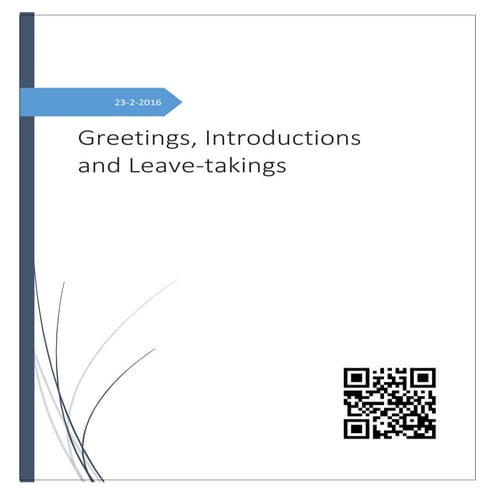 Greeting, Introduction  and Leave - Takings (Englishpost.org)
