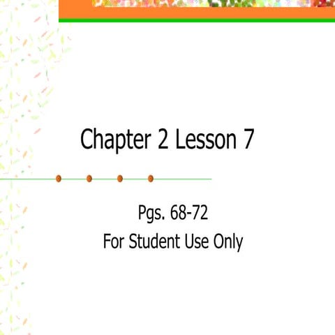 7th Grade Chapter 2 Lesson 7 | PPT