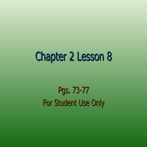 7th Grade Chapter 2 Lesson 8 | PPT