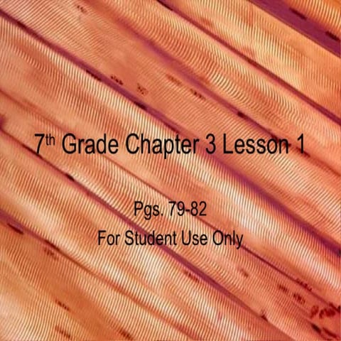 7th Grade Chapter 3 Lesson 1 | PPT