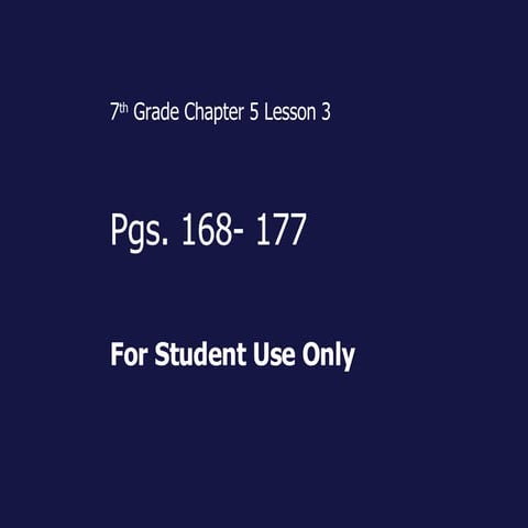 7th Grade Chapter 5 Lesson 3 Slideshare