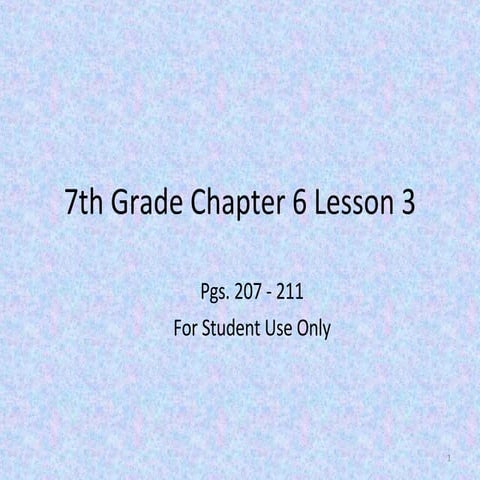 7th Grade Chapter 6 Lesson 3