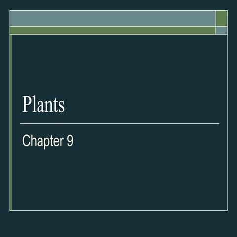 Chapter 9-Plants | PPT