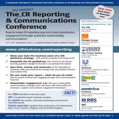 7th annual cr reporting conference brochure | PDF