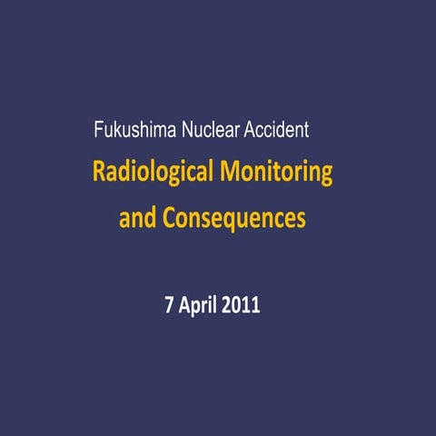 Radiological Monitoring and Consequences