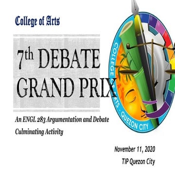 7th College of Arts Debate Grand Prix 2020
