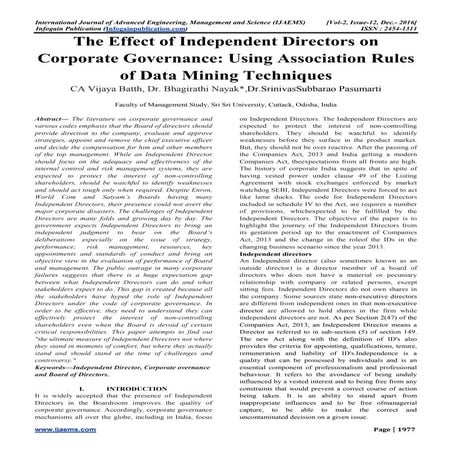 Role and responsibilities of independent directors | PPT