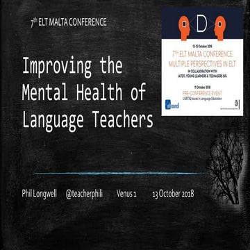 7th ELT Malta conference workshop - mental health