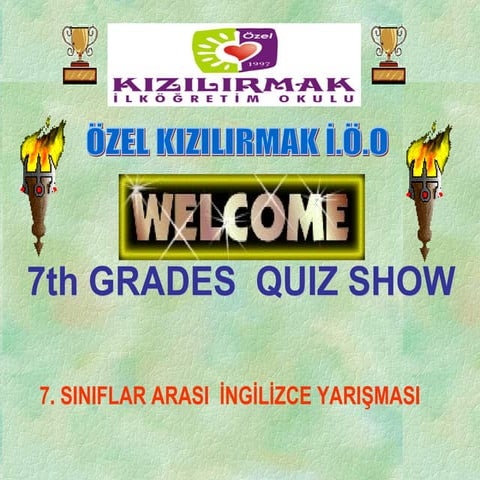 7th Grade English Quiz Show
