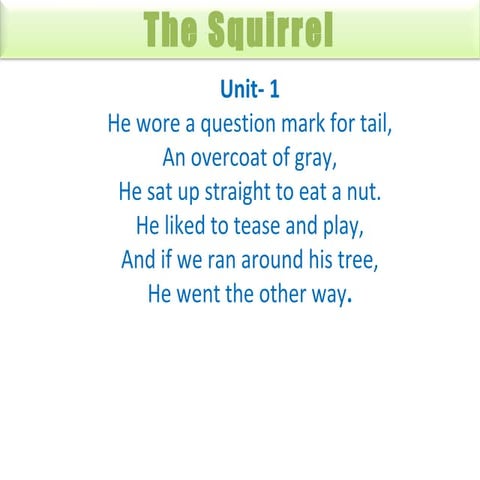 7_The Squirrel | PPT