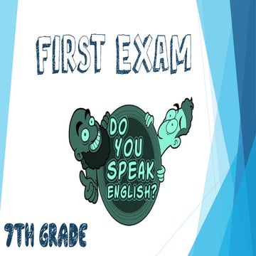 7th grade- First Exam Topics