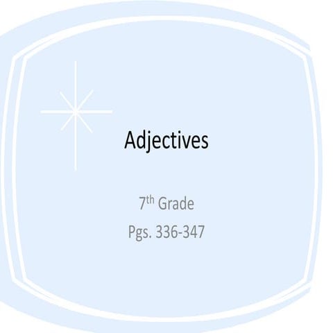 7th grade adjectives