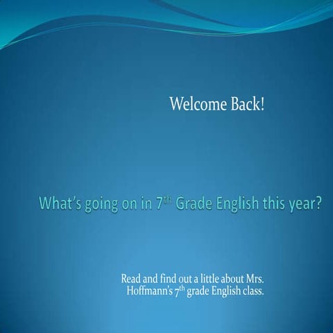 Information 7th grade