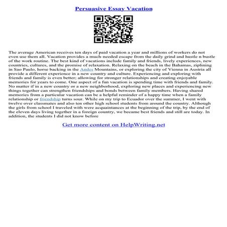 7Th Grade Persuasive Essay | PDF