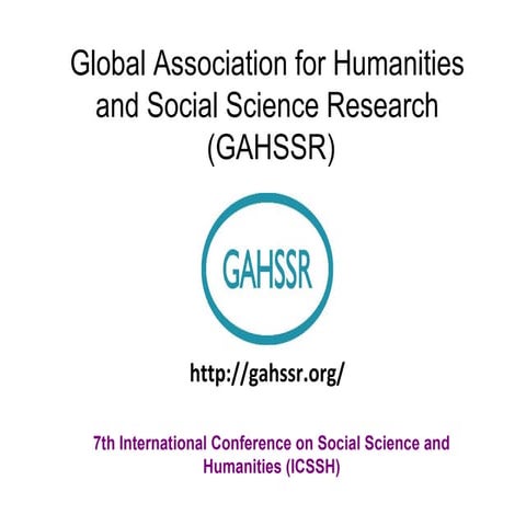 7th International Conference on Social Science and Humanities (ICSSH), 