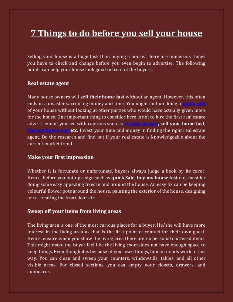 should you sell or buy a house first