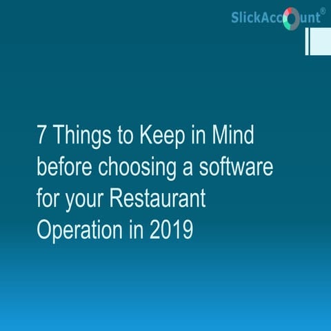 7 things to keep in mind before choosing a software for your Restaurant Opera...