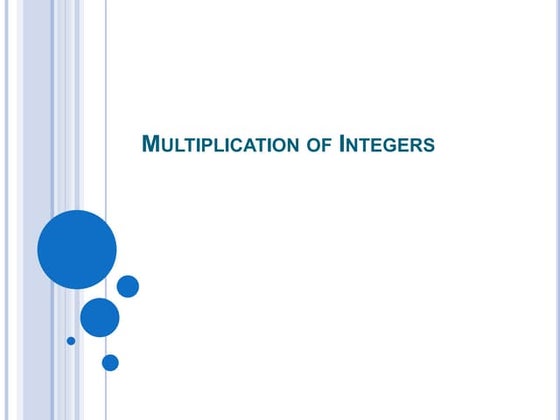 7th integers class 7 ppt | PPT