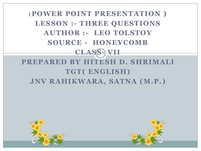 😊 Three questions short story. The Three Questions • Moral Stories