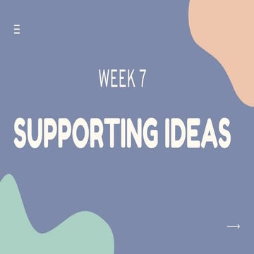 Supporting details and it's example PowerPoint | PPTX