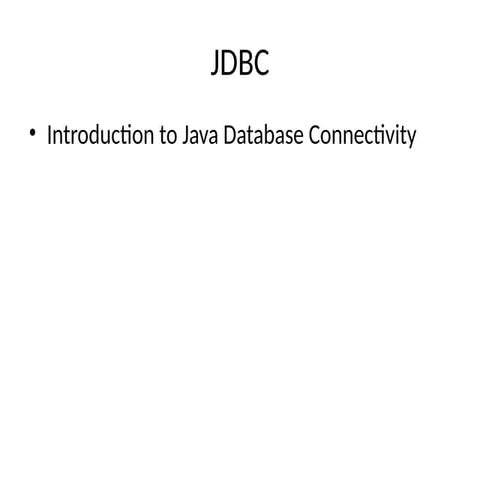 Jdbc ppt | PPTX