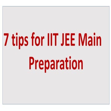 3 Step success plan For JEE Preparation | PDF