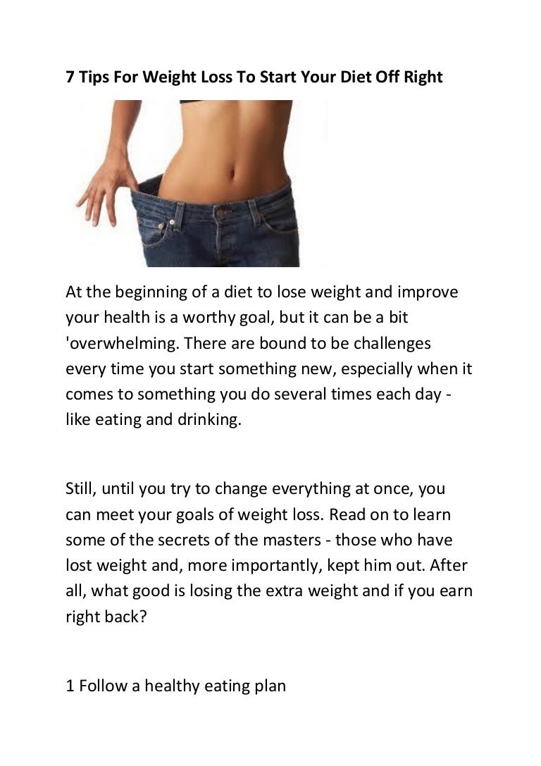 7 tips for weight loss to start your diet off right