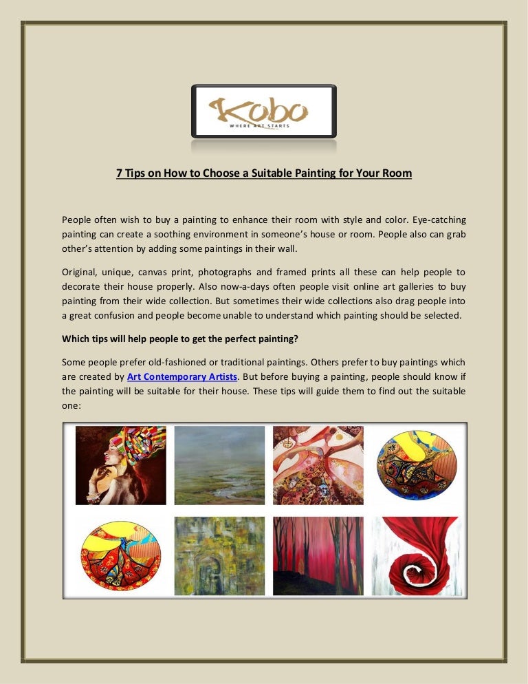 7 Tips on How to Choose a Suitable Painting for Your Room