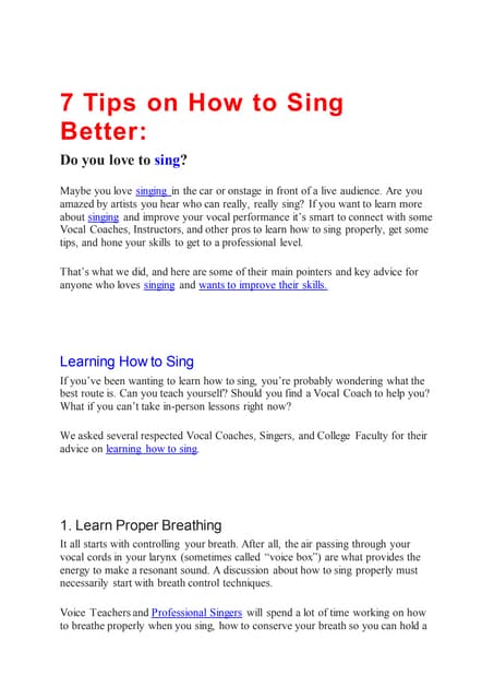 Learn how to_sing | PDF