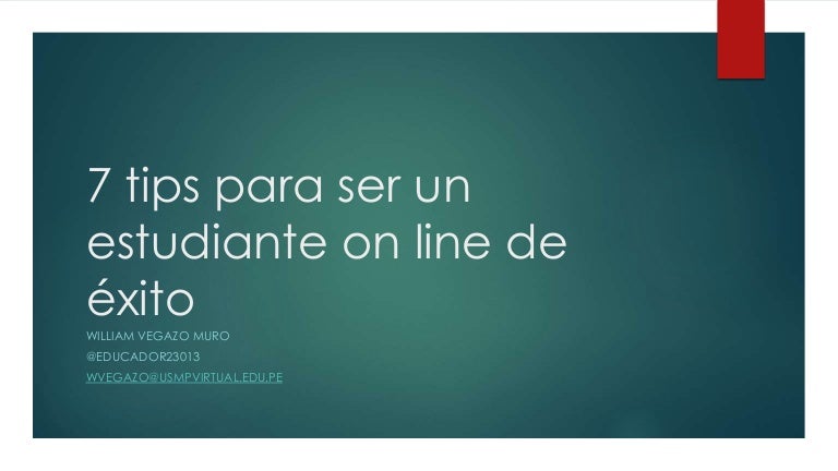7 Tips Para Ser Un Estudiante On Line