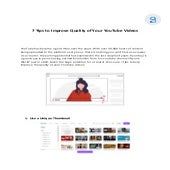7 Tips to Improve Quality of Your YouTube Videos | PDF