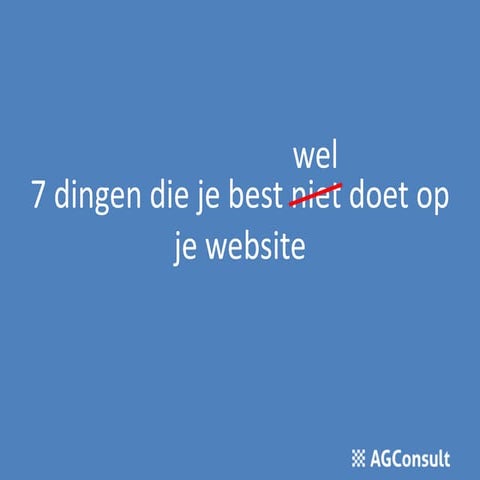 7 tips voor een goede website