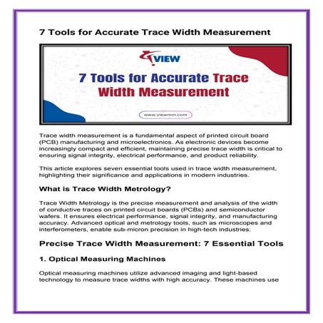 7 Tools for Accurate Trace Width Measurement