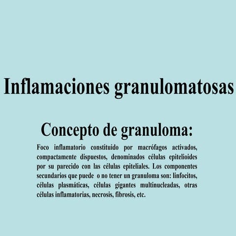 7 tp inflamaciones granulomatosas
