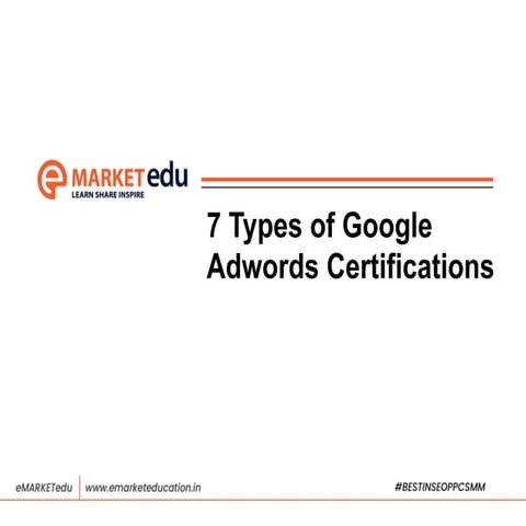 7 Types of Google Ads Certification Exam