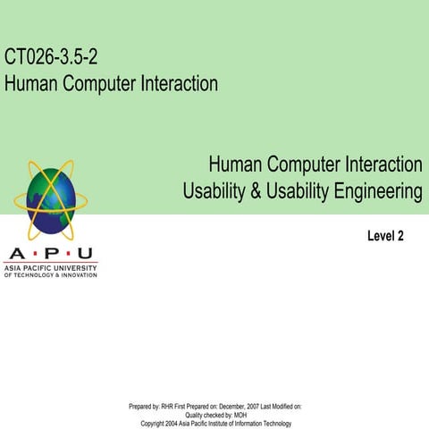 7 Usabilityandusabilityengineering Updated 2018 Ppt