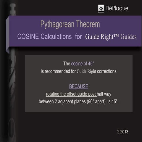 7 use of pythagorean theorem cosine calculation for guide right