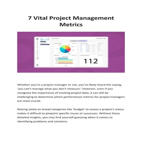 7 Vital Project Management Metrics - Slideshare.docx