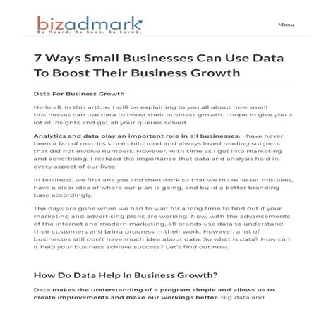 How Analytics Can Help Your Business Grow | PPTX