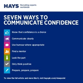 7 ways to communicate confidence
