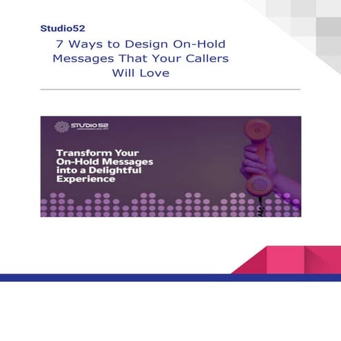 On Hold Magic: on Hold Messages for Business | PPTX