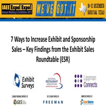 7 ways to increase exhibit and sponsorship sales