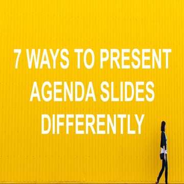 7 ways to present agenda slides differently