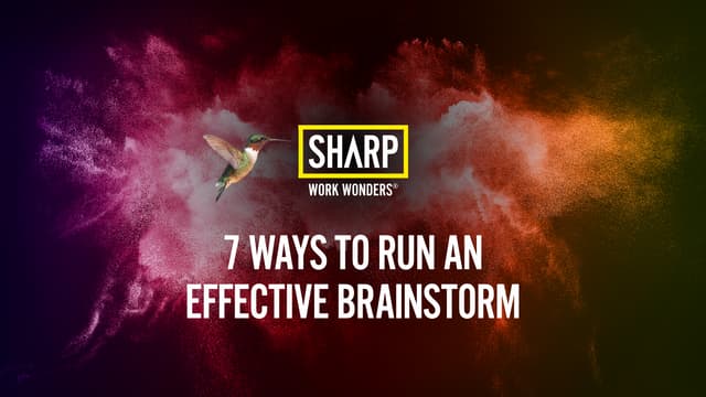 7 ways to run an effective brainstorm